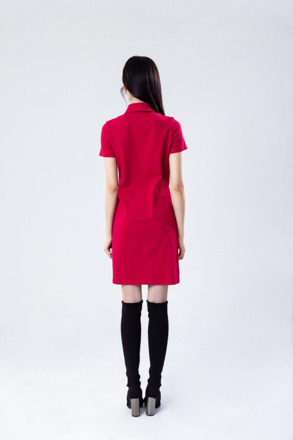 Graphic Polo Dress  Blue - Image 5